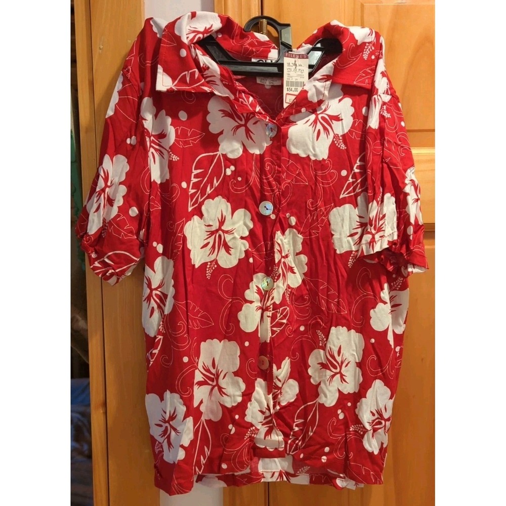 Vintage Clio Hawaiian Shirt Mens S Rayon Short‎ Sleeve Tropical Floral Print